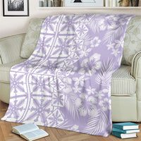 Pastel Purple Kahili Quilt Hawaii Blanket Tropical Flower Seamless Half Style LT14 - Polynesian Pride
