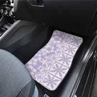 Pastel Purple Kahili Quilt Hawaii Car Mats Tropical Flower Seamless Half Style LT14 - Polynesian Pride