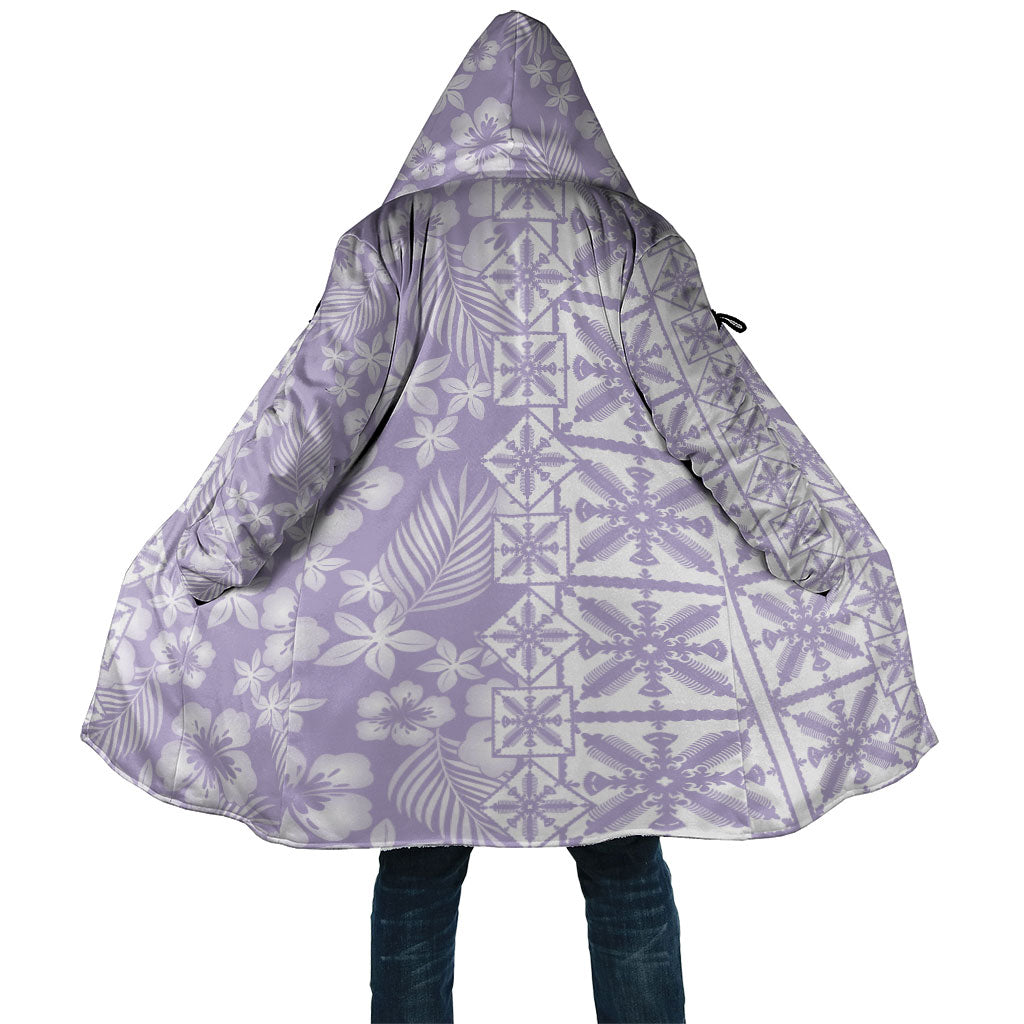 Pastel Purple Kahili Quilt Hawaii Cloak Tropical Flower Seamless Half Style LT14 Unisex Purple - Polynesian Pride