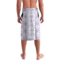 Pastel Purple Kahili Quilt Hawaii Lavalava Tropical Flower Seamless Half Style