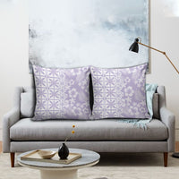 Pastel Purple Kahili Quilt Hawaii Pillow Cover Tropical Flower Seamless Half Style LT14 - Polynesian Pride