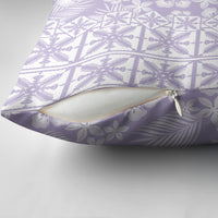 Pastel Purple Kahili Quilt Hawaii Pillow Cover Tropical Flower Seamless Half Style LT14 - Polynesian Pride