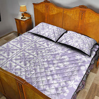 Pastel Purple Kahili Quilt Hawaii Quilt Bed Set Tropical Flower Seamless Half Style LT14 - Polynesian Pride