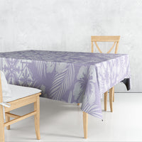 Pastel Purple Kahili Quilt Hawaii Tablecloth Tropical Flower Seamless Half Style