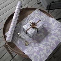 Pastel Purple Kahili Quilt Hawaii Wrapping Paper Tropical Flower Seamless Half Style LT14 - Polynesian Pride