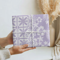 Pastel Purple Kahili Quilt Hawaii Wrapping Paper Tropical Flower Seamless Half Style LT14 - Polynesian Pride