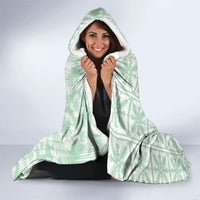 Pastel Green Kahili Quilt Hawaii Hooded Blanket Tropical Flower Seamless Half Style LT14 - Polynesian Pride