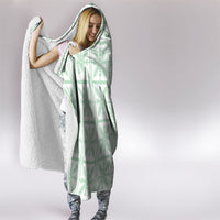 Pastel Green Kahili Quilt Hawaii Hooded Blanket Tropical Flower Seamless Half Style LT14 - Polynesian Pride