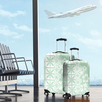 Pastel Green Kahili Quilt Hawaii Luggage Cover Tropical Flower Seamless Half Style
