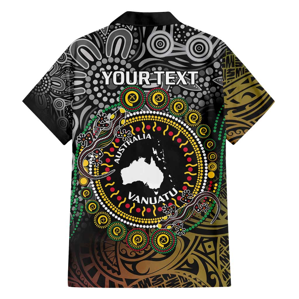 Personalised Australia And Vanuatu Family Matching Summer Maxi Dress and Hawaiian Shirt Aboriginal Lizard Polynesia Ni-Van Pig Tusk LT14 - Polynesian Pride