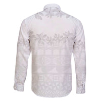 Tokelau White Sunday Family Matching Puletasi and Hawaiian Shirt Polynesian Pattern Gardenia Thunbergia
