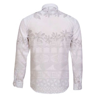 Tokelau White Sunday Family Matching Short Sleeve Bodycon Dress and Hawaiian Shirt Polynesian Pattern Gardenia Thunbergia