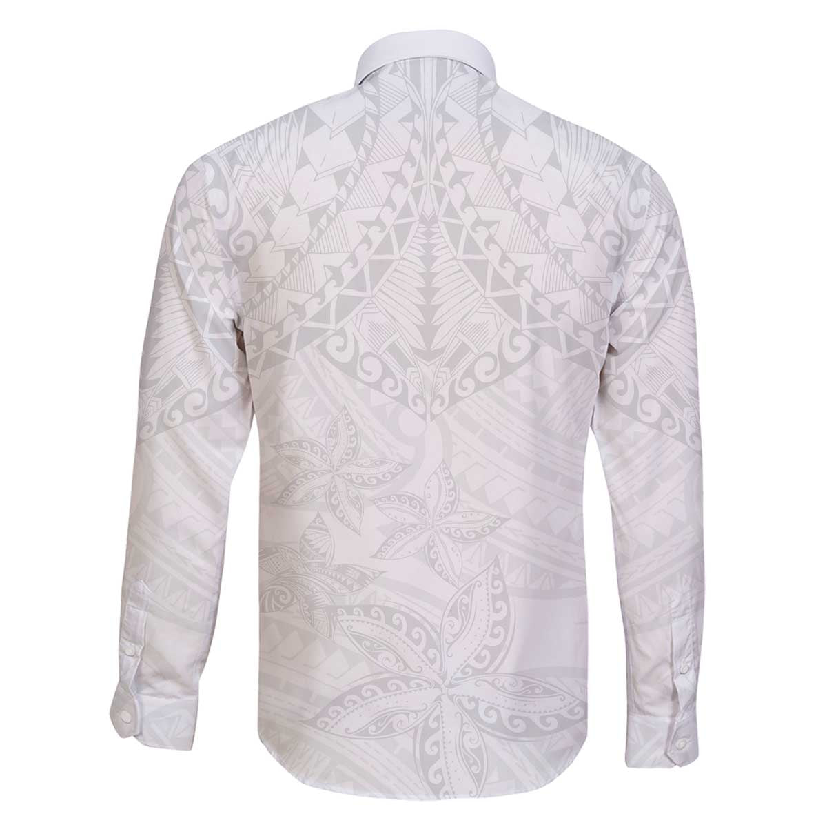 American Samoa White Sunday Family Matching Puletasi and Hawaiian Shirt Lotu Tamaiti Plumeria With Samoan Pattern