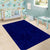 Blue Polynesia Area Rug Polynesian Pattern Mix Plumeria