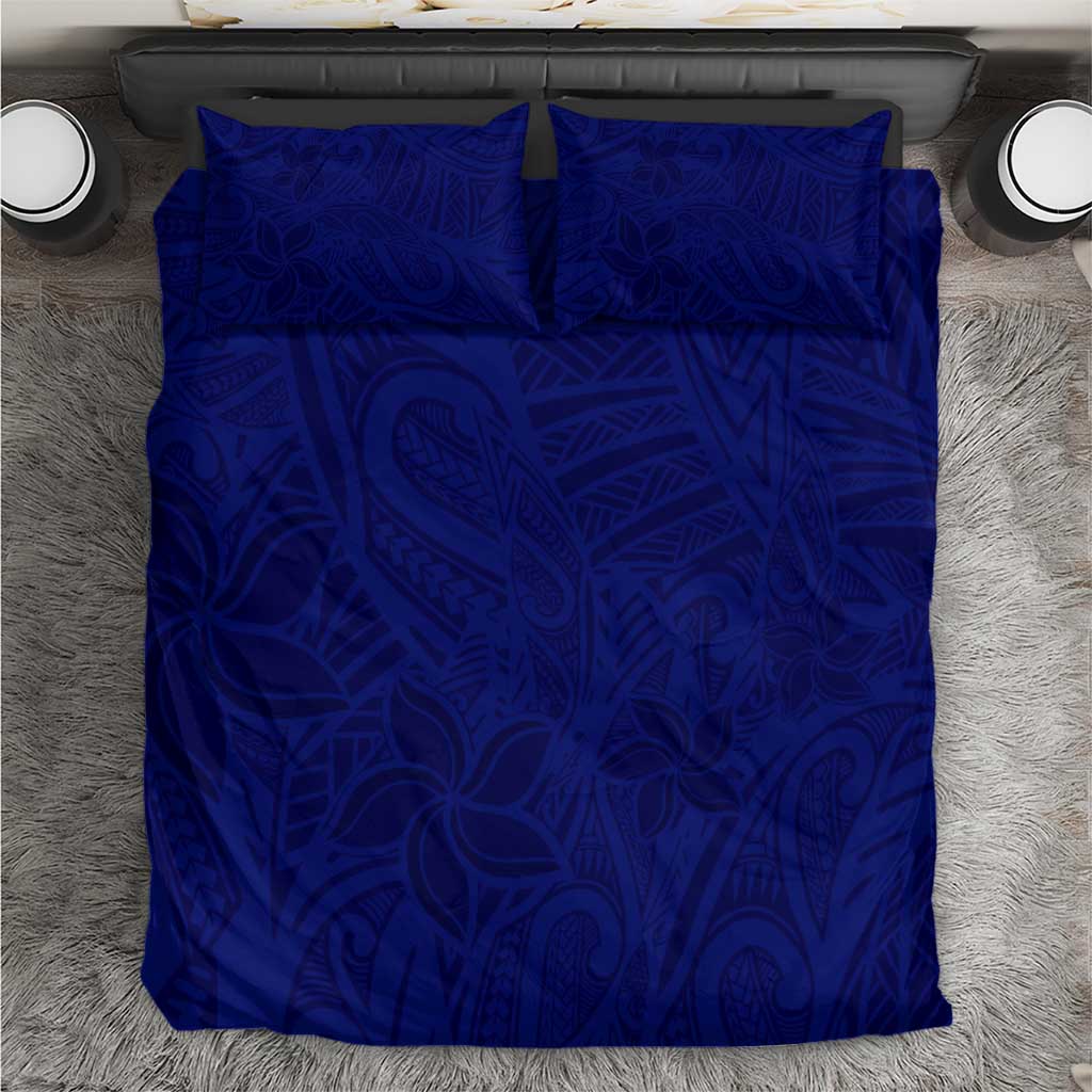 Blue Polynesia Bedding Set Polynesian Pattern Mix Plumeria LT14 Blue - Polynesian Pride