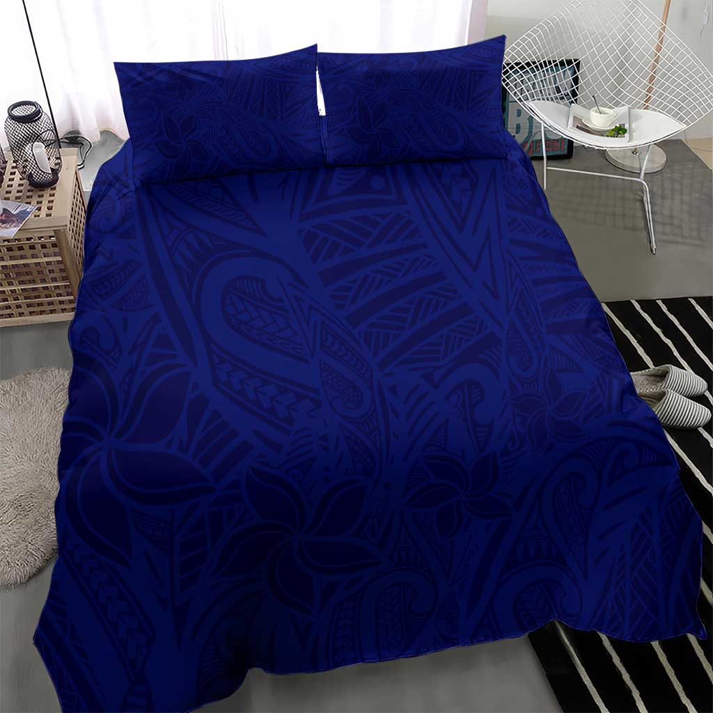 Blue Polynesia Bedding Set Polynesian Pattern Mix Plumeria LT14 - Polynesian Pride