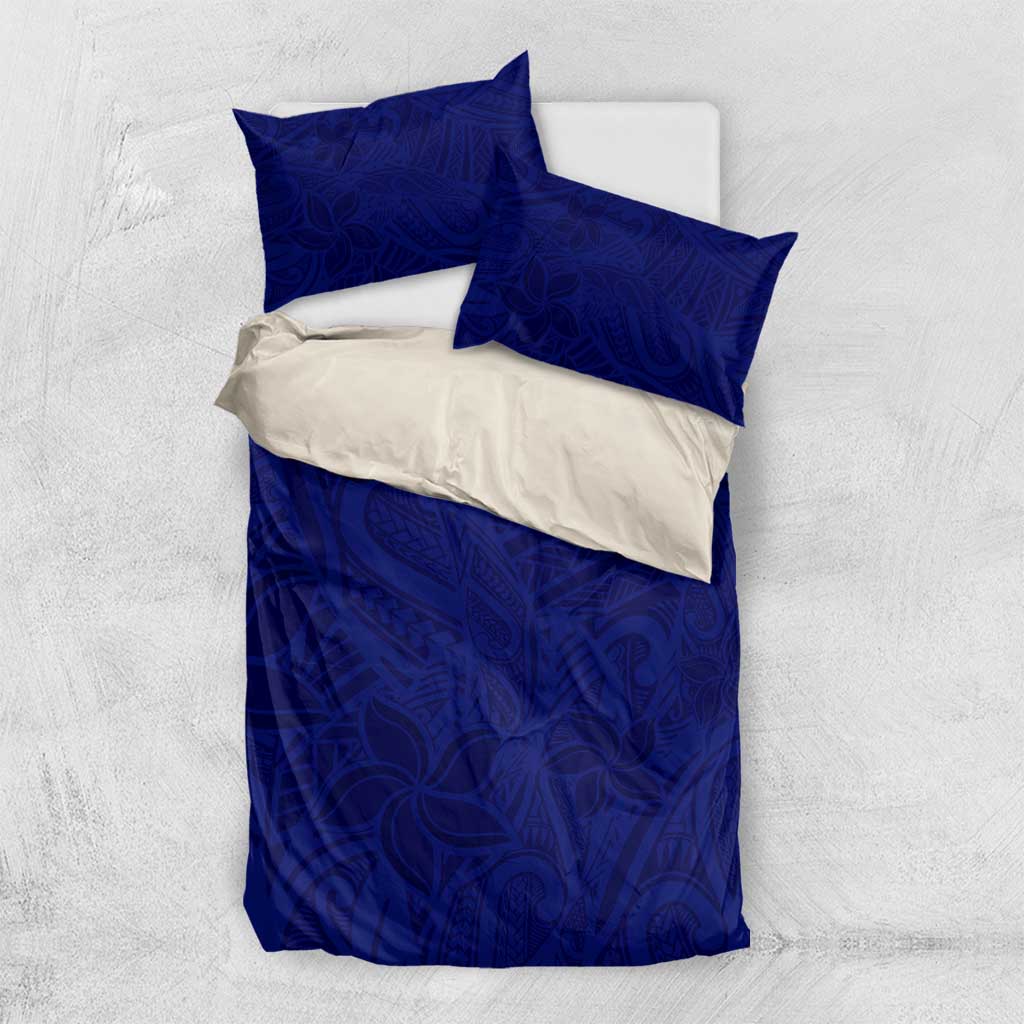 Blue Polynesia Bedding Set Polynesian Pattern Mix Plumeria LT14 US Twin 172cm x 218cm Blue - Polynesian Pride