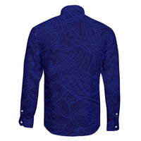 Blue Polynesia Family Matching Short Sleeve Bodycon Dress and Hawaiian Shirt Polynesian Pattern Mix Plumeria LT14 - Polynesian Pride