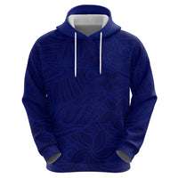 Blue Polynesia Hoodie Polynesian Pattern Mix Plumeria