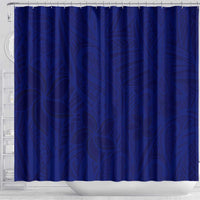 Blue Polynesia Shower Curtain Polynesian Pattern Mix Plumeria LT14 - Polynesian Pride
