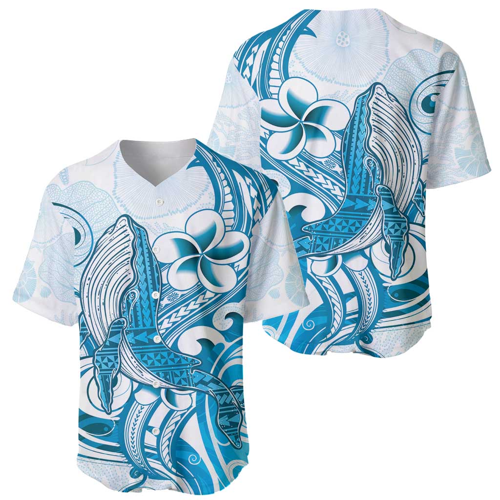 Blue Hawaii Humpback Whale Baseball Jersey Polynesian Tribal Ocean Vibes LT14 - Polynesian Pride