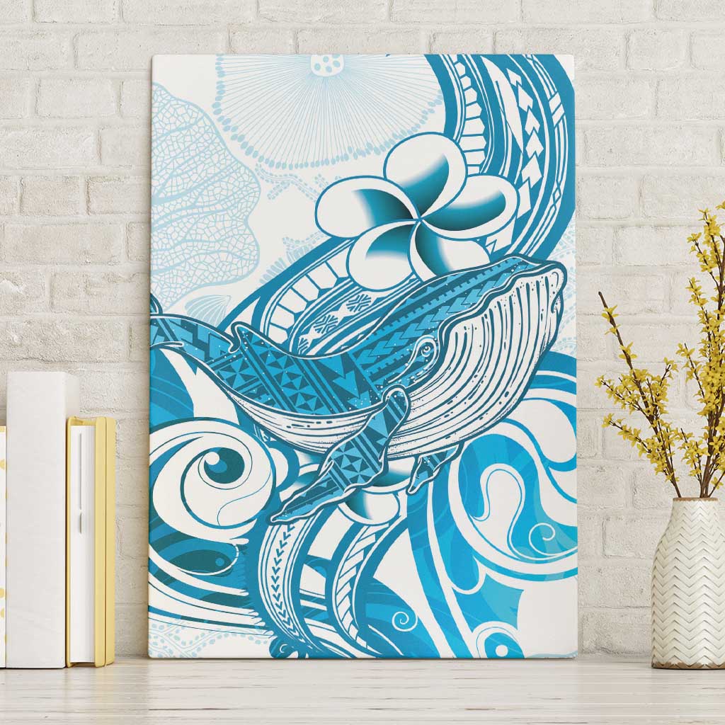 Blue Hawaii Humpback Whale Canvas Wall Art Polynesian Tribal Ocean Vibes