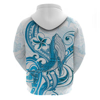 Blue Hawaii Humpback Whale Zip Hoodie Polynesian Tribal Ocean Vibes