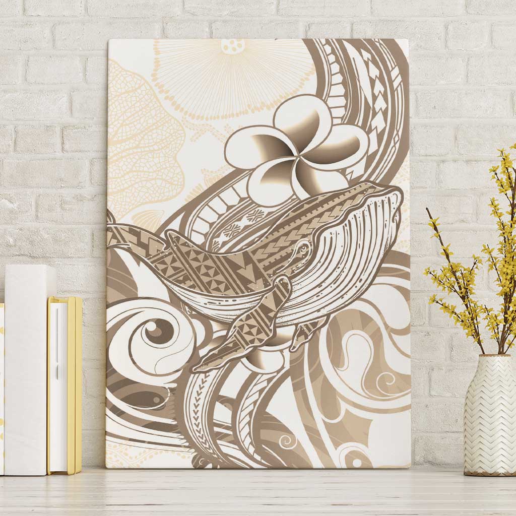 Brown Hawaii Humpback Whale Canvas Wall Art Polynesian Tribal Ocean Vibes