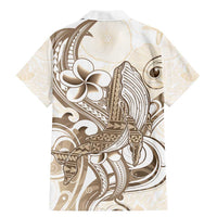 Brown Hawaii Humpback Whale Family Matching Mermaid Dress and Hawaiian Shirt Polynesian Tribal Ocean Vibes