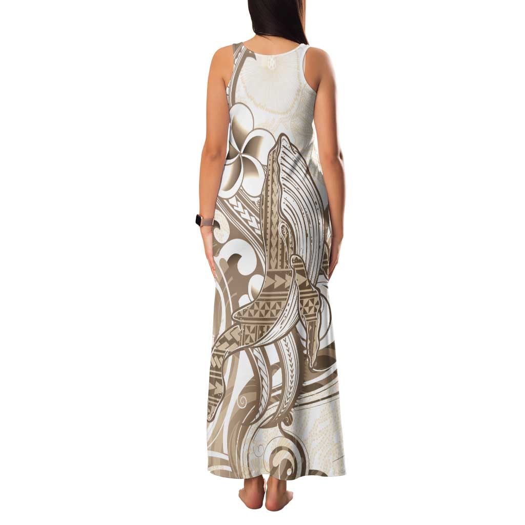 Brown Hawaii Humpback Whale Family Matching Tank Maxi Dress and Hawaiian Shirt Polynesian Tribal Ocean Vibes