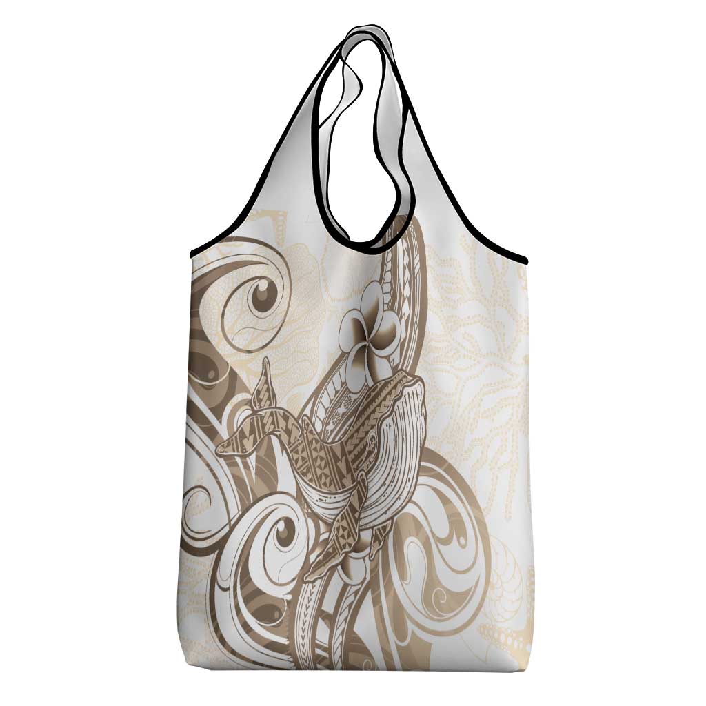 Brown Hawaii Humpback Whale Grocery Bag Polynesian Tribal Ocean Vibes LT14 - Polynesian Pride