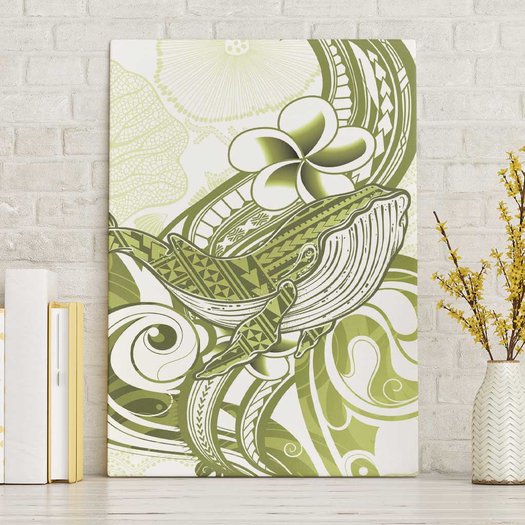 Lime Green Hawaii Canvas Wall Art Humpback Whale Tattoo Polynesian Tribal Ocean Vibes