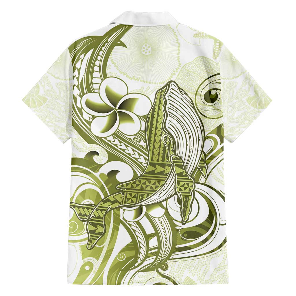 Lime Green Hawaii Family Matching Long Sleeve Bodycon Dress and Hawaiian Shirt Humpback Whale Tattoo Polynesian Tribal Ocean Vibes