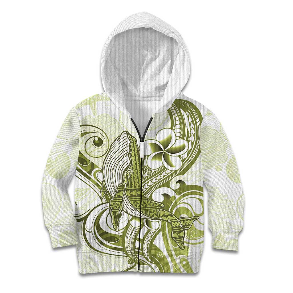 Lime Green Hawaii Kid Hoodie Humpback Whale Tattoo Polynesian Tribal Ocean Vibes