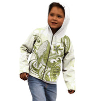Lime Green Hawaii Kid Hoodie Humpback Whale Tattoo Polynesian Tribal Ocean Vibes