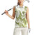 Lime Green Hawaii Women Sleeveless Polo Shirt Humpback Whale Tattoo Polynesian Tribal Ocean Vibes