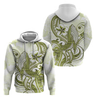 Lime Green Hawaii Zip Hoodie Humpback Whale Tattoo Polynesian Tribal Ocean Vibes