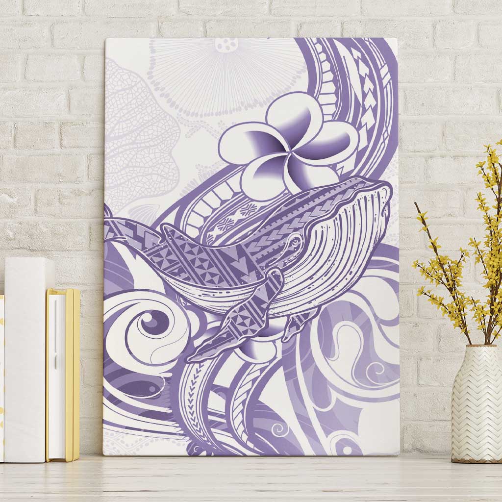 Purple Hawaii Canvas Wall Art Humpback Whale Tattoo Polynesian Tribal Ocean Vibes