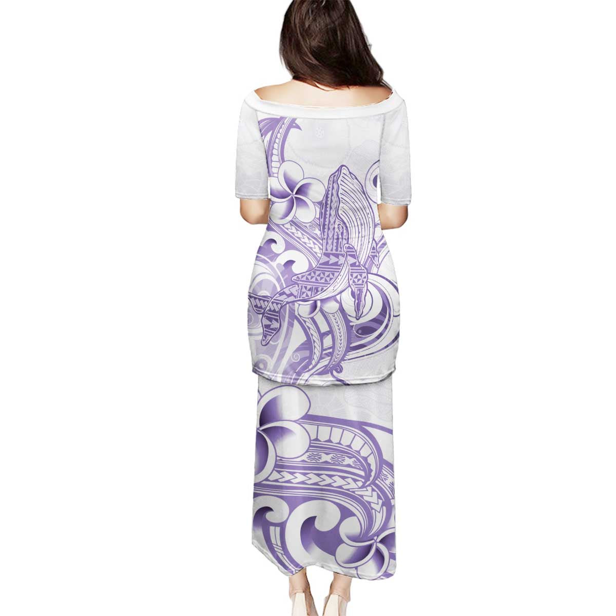 Purple Hawaii Family Matching Puletasi and Hawaiian Shirt Humpback Whale Tattoo Polynesian Tribal Ocean Vibes LT14 - Polynesian Pride