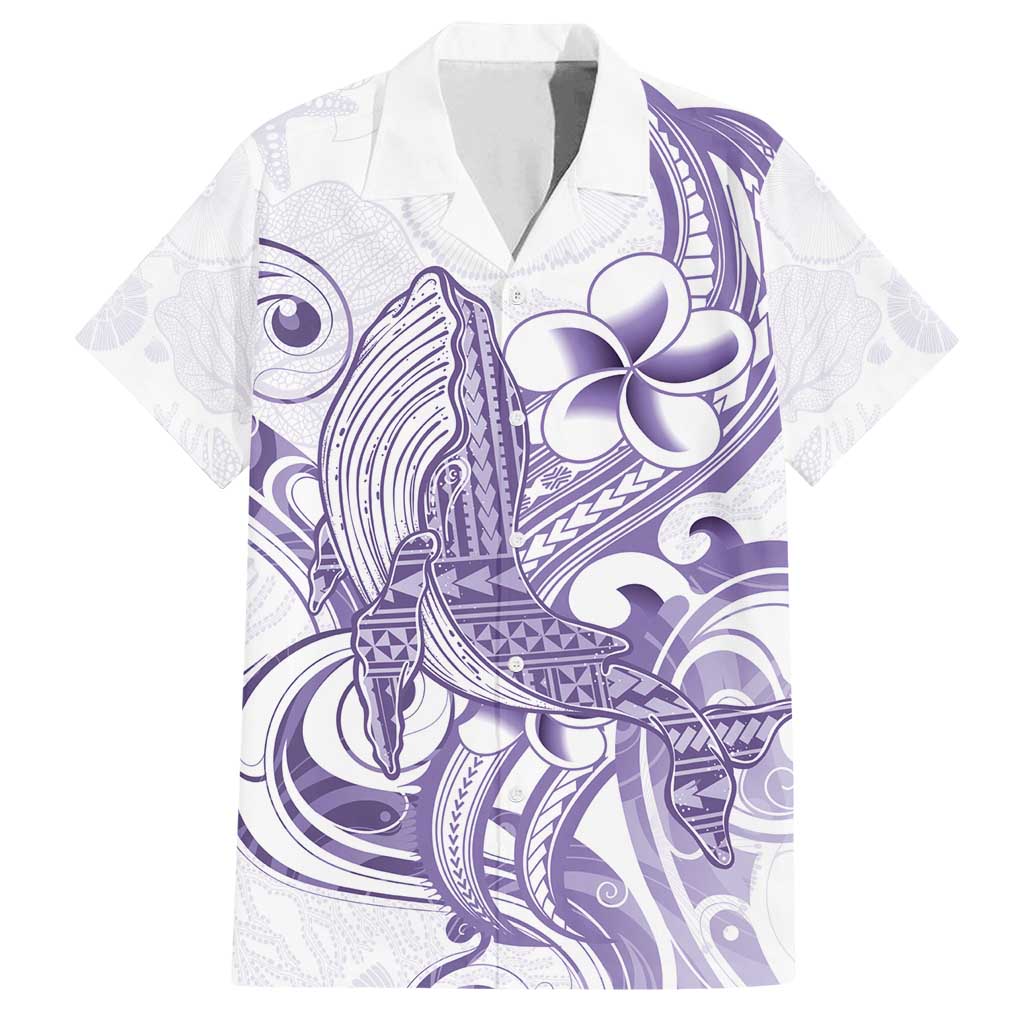Purple Hawaii Family Matching Summer Maxi Dress and Hawaiian Shirt Humpback Whale Tattoo Polynesian Tribal Ocean Vibes