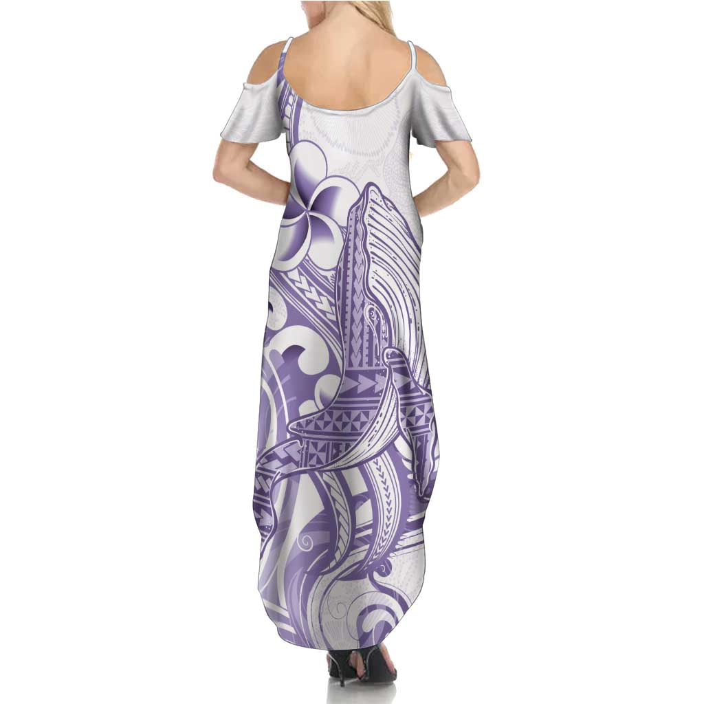 Purple Hawaii Family Matching Summer Maxi Dress and Hawaiian Shirt Humpback Whale Tattoo Polynesian Tribal Ocean Vibes