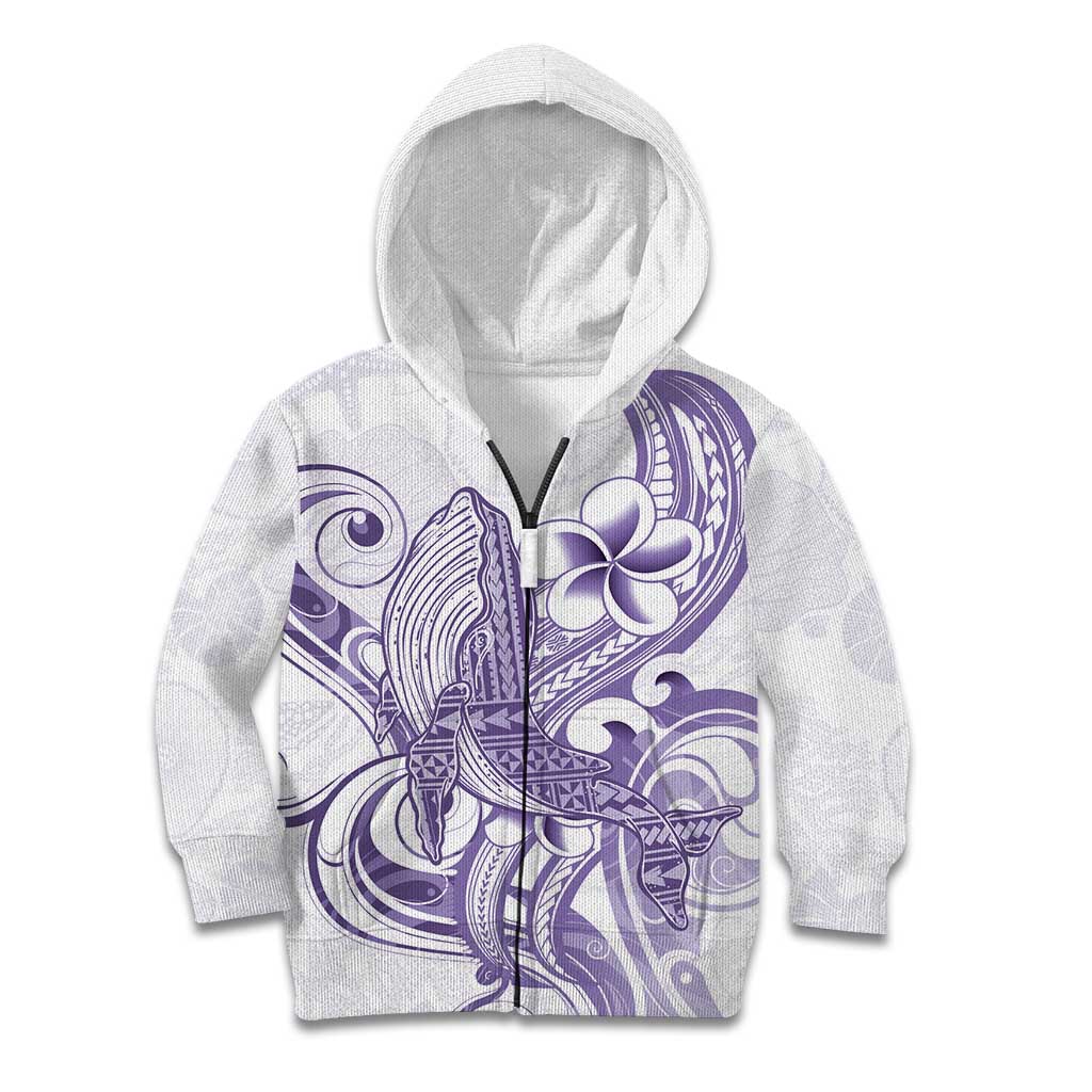 Purple Hawaii Kid Hoodie Humpback Whale Tattoo Polynesian Tribal Ocean Vibes