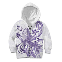 Purple Hawaii Kid Hoodie Humpback Whale Tattoo Polynesian Tribal Ocean Vibes