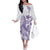 Purple Hawaii Off The Shoulder Long Sleeve Dress Humpback Whale Tattoo Polynesian Tribal Ocean Vibes