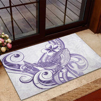 Purple Hawaii Rubber Doormat Humpback Whale Tattoo Polynesian Tribal Ocean Vibes
