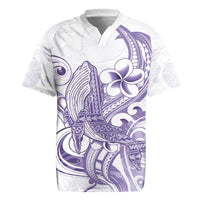 Purple Hawaii Rugby Jersey Humpback Whale Tattoo Polynesian Tribal Ocean Vibes