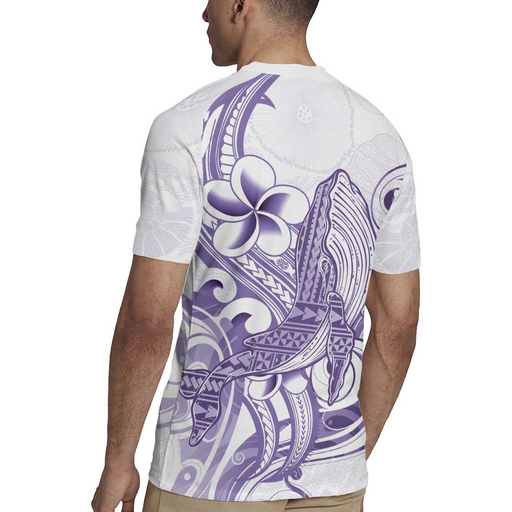 Purple Hawaii Rugby Jersey Humpback Whale Tattoo Polynesian Tribal Ocean Vibes