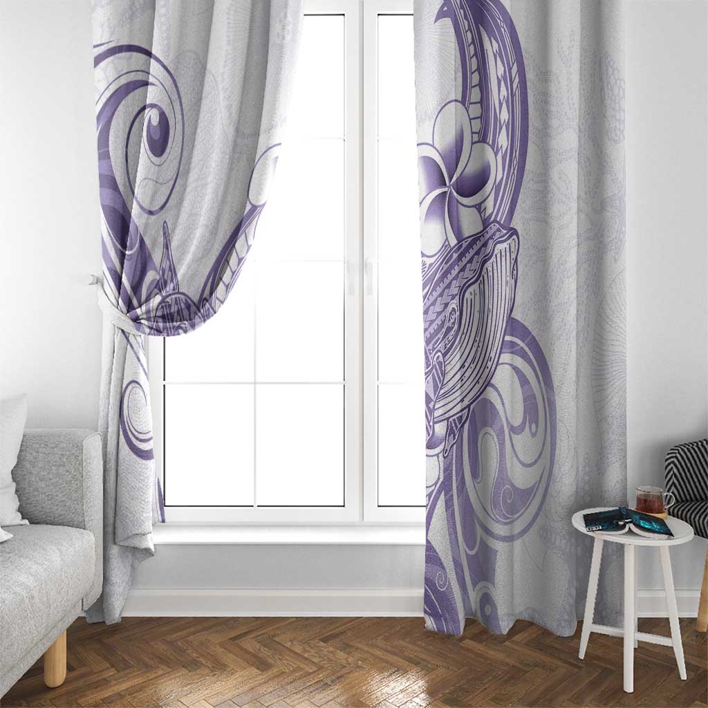 Purple Hawaii Window Curtain Humpback Whale Tattoo Polynesian Tribal Ocean Vibes