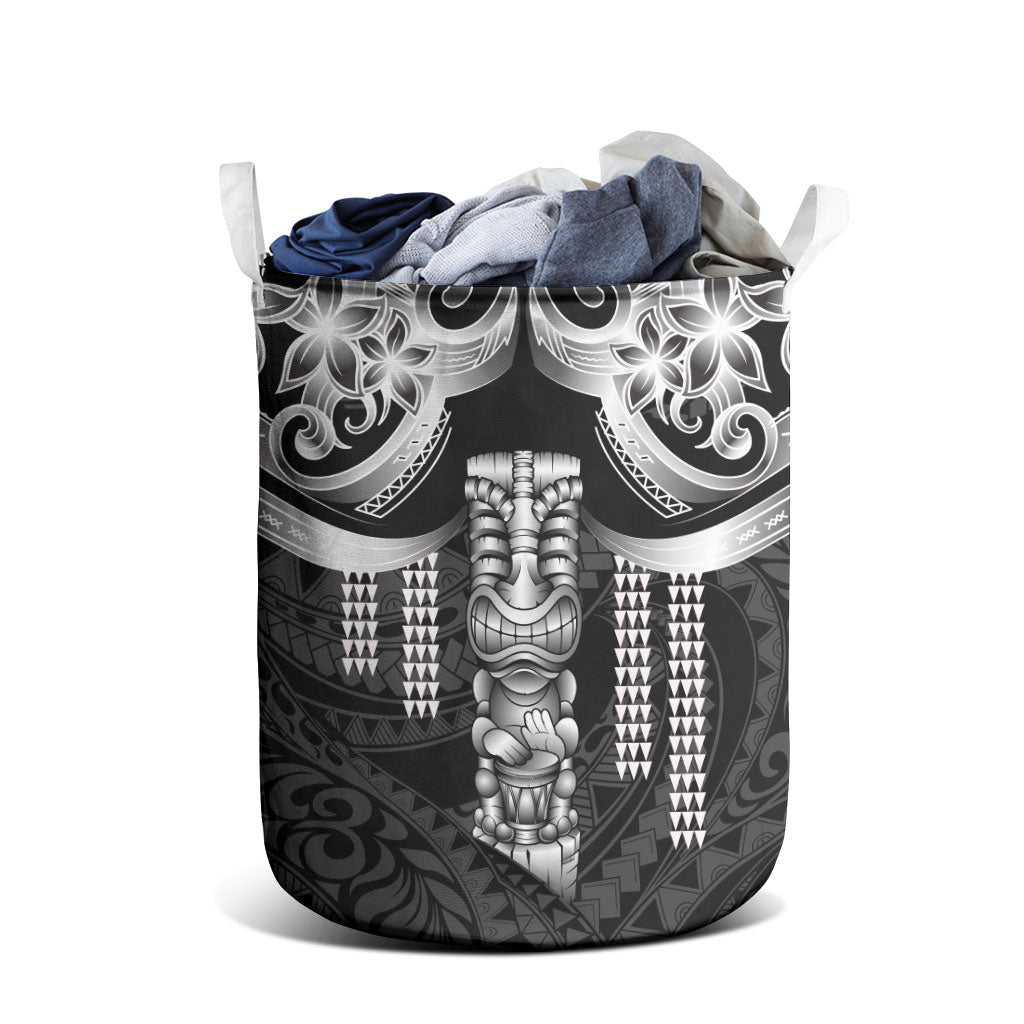 Tiki Drum Hawaii Laundry Basket Hawaiian Kakau Tattoo Style