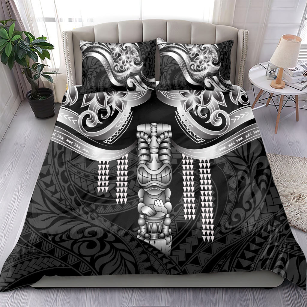 Tiki Drum Hawaii Bedding Set Hawaiian Kakau Tattoo Style